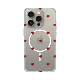 Futrola - maska print Magsafe za iPhone 15 Pro 6.1 Red Hearts.