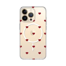 Futrola - maska print Magsafe za iPhone 13 Pro 6.1 Red Hearts.