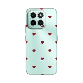 Silikonska futrola - maska print za Huawei Honor X6c Red Hearts.