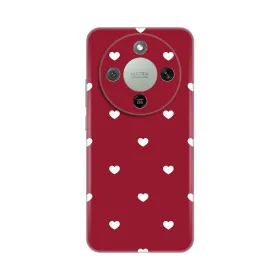 Silikonska futrola - maska print Skin za Huawei Honor Magic 8 Lite Burgundy Hearts.