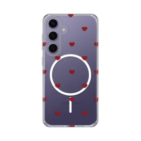 Futrola - maska print Magsafe za Samsung S921B Galaxy S24 Red Hearts.