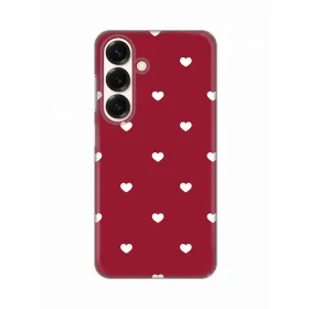 Silikonska futrola - maska print Skin za Samsung S931 Galaxy S25 Burgundy Hearts.