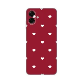 Silikonska futrola - maska print Skin za Samsung A075F Galaxy A07 Burgundy Hearts.