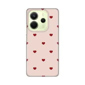 Silikonska futrola - maska print za Xiaomi Redmi Note 14 4G (SRB) Beige Hearts.