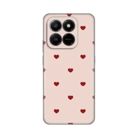 Silikonska futrola - maska print za Honor X7d 4G/400 Smart 5G Beige Hearts.