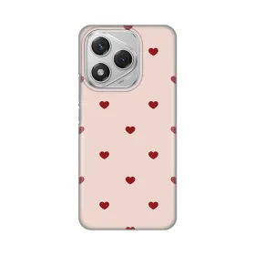 Silikonska futrola - maska print za Huawei Honor 400 Lite Beige Hearts.