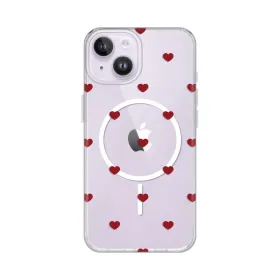 Futrola - maska print Magsafe za iPhone 13/14 6.1 Red Hearts.