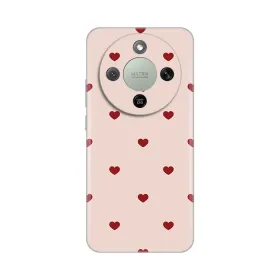 Silikonska futrola - maska print za Huawei Honor Magic 8 Lite Beige Hearts.