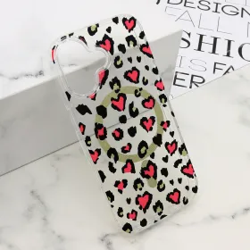 Futrola - maska LEOPARD MagSafe za iPhone 17 (6.3) roze (MS).