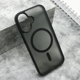 Futrola - maska SILKY MagSafe mat za iPhone 17 (6.3) crna (MS).