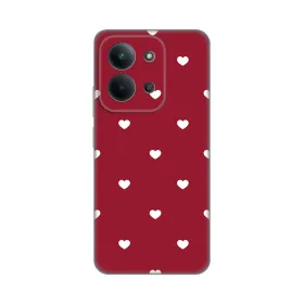Silikonska futrola - maska print Skin za Xiaomi Redmi 15C 4G Burgundy Hearts.