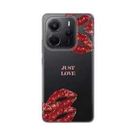 Silikonska futrola - maska print Skin za Xiaomi Redmi Note 14 4G (SRB) Just Love Pink.