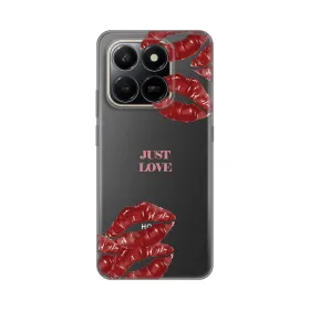 Silikonska futrola - maska print Skin za Honor X7d 4G/400 Smart 5G Just Love Pink.