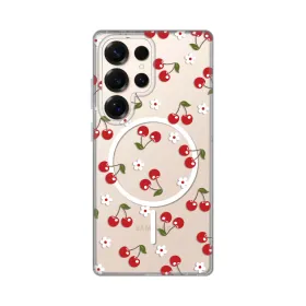 Futrola - maska print Magsafe za Samsung S938 Galaxy S25 Ultra Cute Cherries.