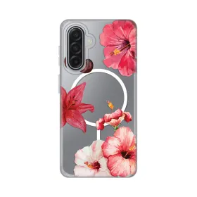Futrola - maska print Magsafe za Samsung A175 Galaxy A17 Hibiscus.