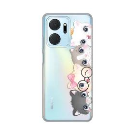 Silikonska futrola - maska print Skin za Huawei Honor X7a Cats.