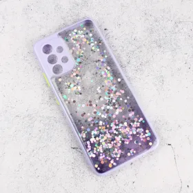 Futrola - maska Frame Glitter za Samsung A325 Galaxy A32 4G (EU) ljubicasta.
