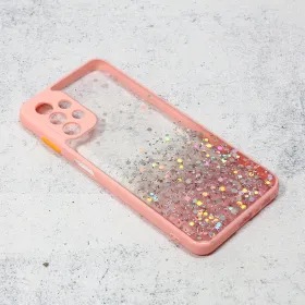 Futrola - maska Frame Glitter za Samsung A135 Galaxy A13 4G roze.