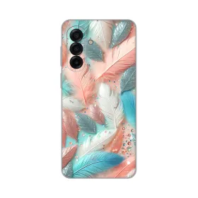 Silikonska futrola - maska print za Samsung A175 Galaxy A17 Pastel Feathers.