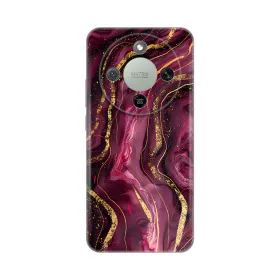 Silikonska futrola - maska print za Huawei Honor Magic 8 Lite Burgundy.