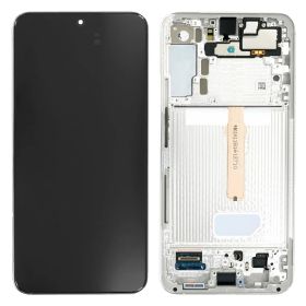 LCD ekran / displej za Samsung S906/Galaxy S22 Plus 5G + touchscreen + frame White Service Pack Original/GH82-27500B.