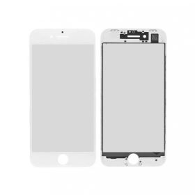 Staklo touchscreen-a + frame + OCA + polarizator za iPhone 8/Iphone SE 2020 Belo (Crown Quality).
