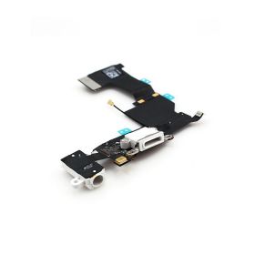 Flet kabl za iPhone 5S sa konektorom punjenja+HF konektor BELI.