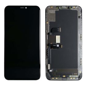 LCD ekran / displej za iPhone XS MAX +touch screen crni HO3 I serie (sa drzacem kamere i senzora).