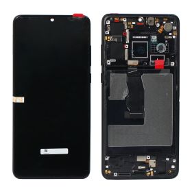 LCD ekran / displej za Huawei P30+touch screen crni+frame crni.