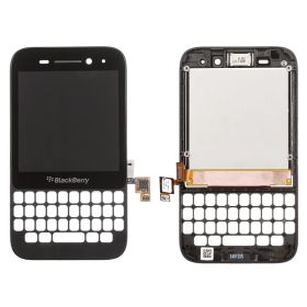 LCD ekran / displej za Blackberry Q5+touch screen+frame crni high CHA.