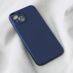 Futrola - maska Teracell Soft Velvet za iPhone 14 6.1 tamno plava.
