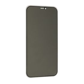 Zaštino staklo (glass) PRIVACY 2.5D Full glue za iPhone 12 Pro Max (6.7) crna (MS).