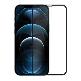 Zaštino staklo (glass) Nillkin za iPhone 12/12 Pro (6.1) crni PC Shatterorof (MS).