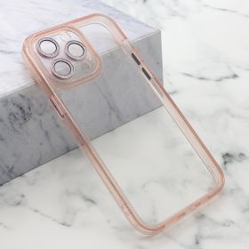 Futrola - maska DIAMOND LENS za iPhone 15 Pro Max (6.7) roze (MS).