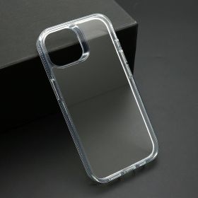 Futrola - maska COLOR FRAME za iPhone 15 (6.1) srebrna (MS).