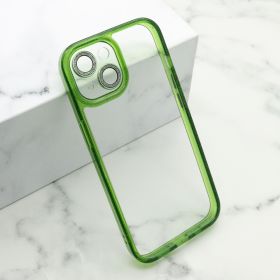 Futrola - maska DIAMOND LENS za iPhone 15 (6.1) zelena (MS).