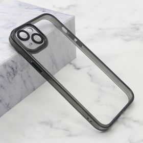 Futrola - maska DIAMOND LENS za iPhone 15 Plus (6.7) crna (MS).
