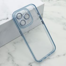 Futrola - maska DIAMOND LENS za iPhone 15 Pro (6.1) plava (MS).