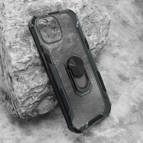 Futrola - maska DEFENDER RING providna za iPhone 15 (6.1) crna (MS).