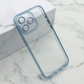 Futrola - maska DIAMOND LENS za iPhone 15 Pro Max (6.7) plava (MS).