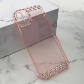Futrola - maska DIAMOND SIDE za iPhone 14 Plus (6.7) roze (MS).