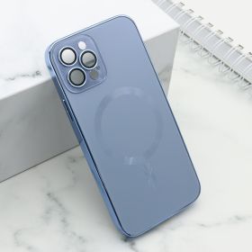 Futrola - maska ELEGANT METAL MAGSAFE za iPhone 12 Pro (6.1) svetlo plava (MS).