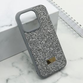 Futrola - maska DIAMOND SELECTION za iPhone 15 Pro (6.1) srebrna (MS).