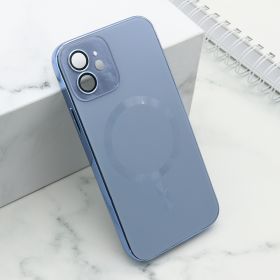 Futrola - maska ELEGANT METAL MAGSAFE za iPhone 12 (6.1) svetlo plava (MS).