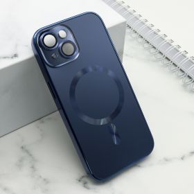 Futrola - maska ELEGANT METAL MAGSAFE za iPhone 15 (6.1) plava (MS).