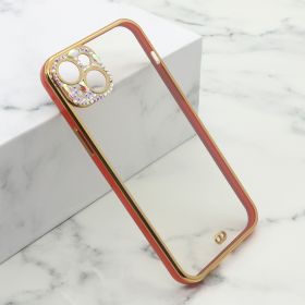 Futrola - maska DIAMONDS CAMERA za iPhone 14 Plus (6.7) crvena (MS).
