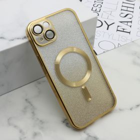Futrola - maska GLITTER MAGSAFE za iPhone 15 Plus (6.7) zlatna (MS).