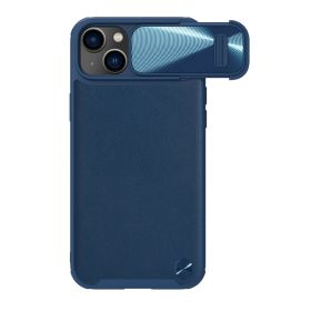 Futrola - maska Nillkin Cam Shield Leather S za iPhone 14 Plus (6.7) plava (MS).