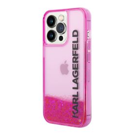 Futrola - maska Karl Lagerfeld Liquid Glitter Elong Hard za iPhone 14 Pro pink Full Original (KLHCP14LLCKVF) (MS).