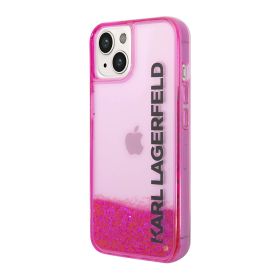 Futrola - maska Karl Lagerfeld Liquid Glitter Elong Hard za iPhone 14 pink Full Original (KLHCP14SLCKVF) (MS).